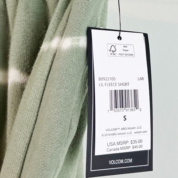 NWT Volcom Lived In Lounge Tie Dye Shorts in Light Army Green - Picture 8 of 9